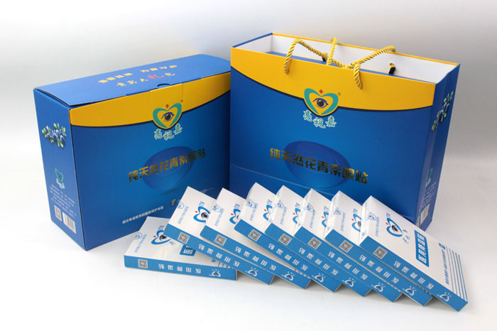 哪里可以做禮盒包裝？護眼神器亮視嘉護眼貼禮盒包裝+手提袋套裝出自長(cháng)沙印刷廠(chǎng)