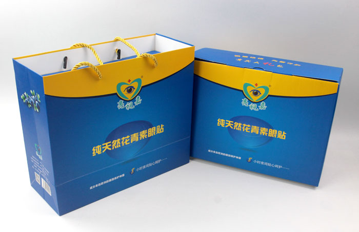 哪里可以做禮盒包裝？護眼神器亮視嘉護眼貼禮盒包裝+手提袋套裝出自長(cháng)沙印刷廠(chǎng)